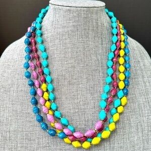 Teng Yue 50” Long Rolled Paper Bead Wraparound Necklace